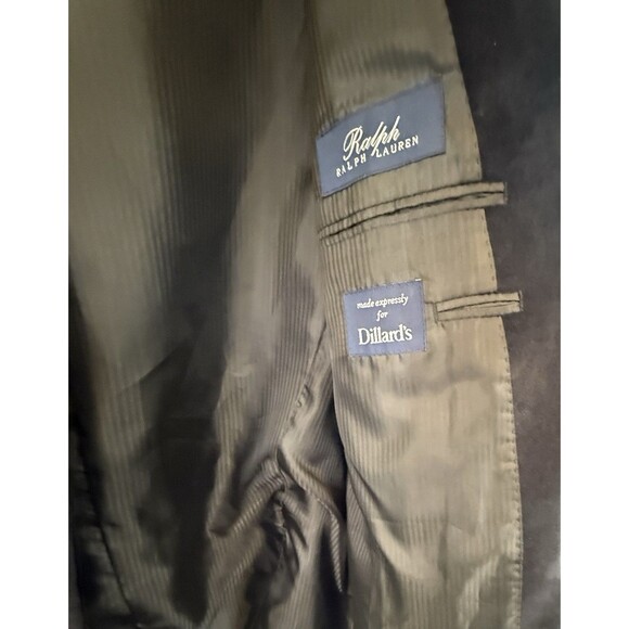 Ralph Ralph Lauren Men’s Blazer Jacket 41L Gray Velvet Look 2 Button Dillard’s - Picture 11 of 13